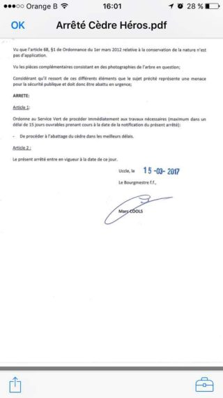 Te Litho Tenge Didier — Projet courrier environnement abbatage (Environnement)